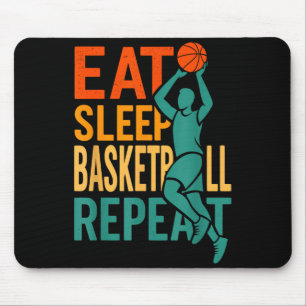 Eat sleep basketball repeat mouse pad
