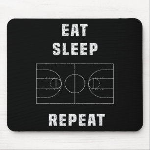 eat sleep basketball repeat  mouse pad