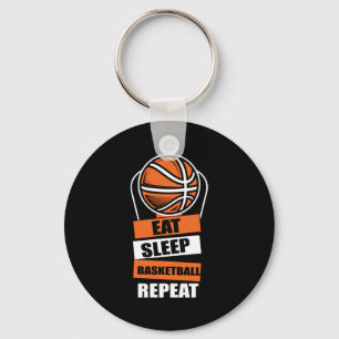 Eat Sleep Basketball Repeat Player Coach Fans Love Key Ring