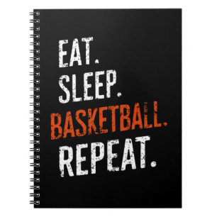 Eat Sleep Basketball Repeat Retro Vintage Notebook