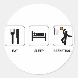 Eat Sleep Basketball Sticker
