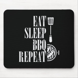 Eat Sleep Bbq Repeat Funny Rbecue Grilling Women M Mouse Pad