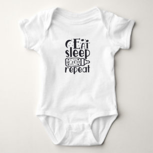 Eat Sleep Be Cute Baby Bodysuit