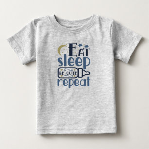 Eat Sleep Be Cute Repeat Baby Bottle T-Shirt
