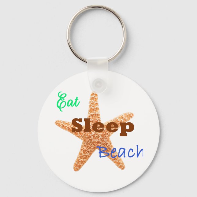 Eat Sleep Beach - Keychain (Front)