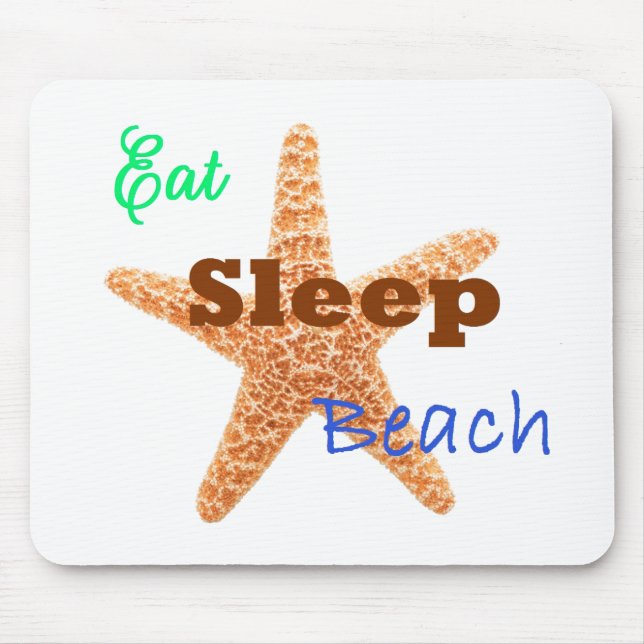 Eat Sleep Beach - Mouse Pad (Front)