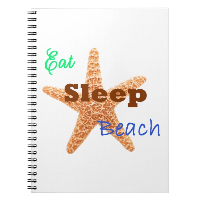 Eat Sleep Beach - Notebook (Front)