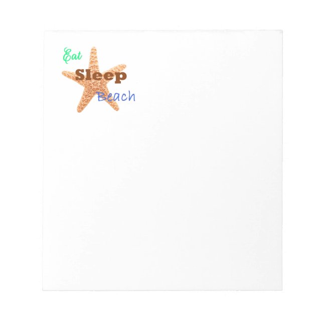 Eat Sleep Beach - Notepad (Front)