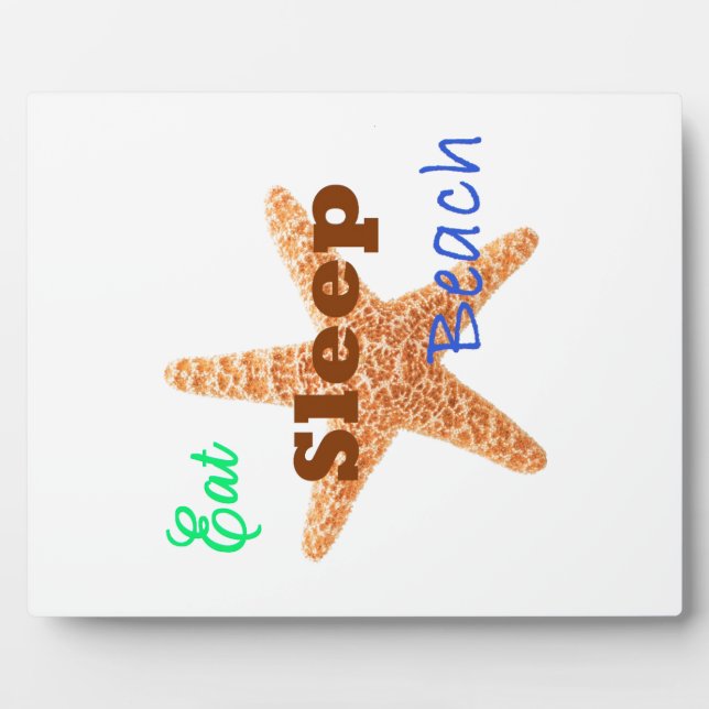 Eat Sleep Beach - Plaque (Front)