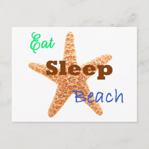 Eat Sleep Beach - Postcard
