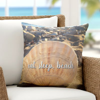 Eat Sleep Beach Seashell California Photo Script