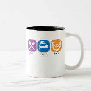 Eat Sleep Bead Two-Tone Coffee Mug