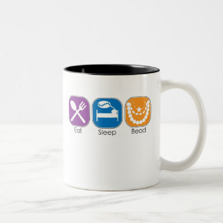 Eat Sleep Bead Two-Tone Coffee Mug