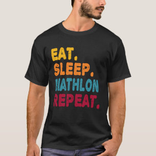 Eat Sleep Biathlon Repeat  Boys Men Women Sports P T-Shirt