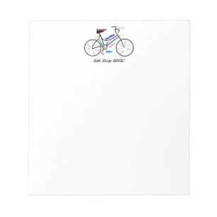 Eat, Sleep, BIKE! Fun Motivational Words for Biker Notepad