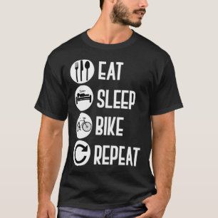 Eat Sleep Bike Repeat Cycling T-Shirt