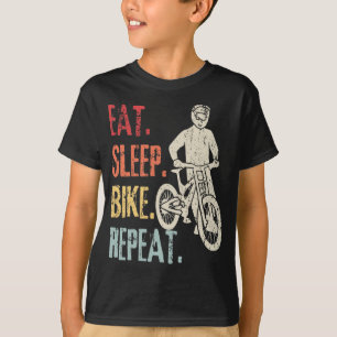 Eat Sleep Bike Repeat Retro Bike Mountain Biker T-Shirt
