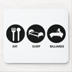 Eat Sleep Billiards Mouse Pad