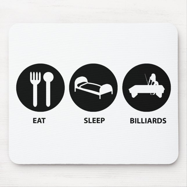 Eat Sleep Billiards Mouse Pad (Front)