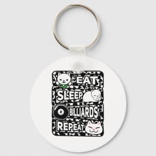 Eat Sleep Billiards Repeat Boys Girls Billiards Lo Key Ring