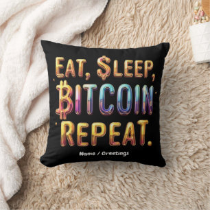  Eat, Sleep, Bitcoin, Repeat A Cryptocurrency  Cushion