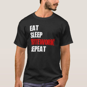 Eat Sleep Bitework Repeat Belgian Malinois German  T-Shirt