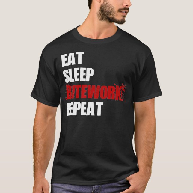 Eat Sleep Bitework Repeat Belgian Malinois T-Shirt (Front)
