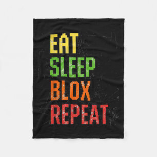 Eat Sleep Blox Repeat, Blox Gaming, Funny Blox Cos Fleece Blanket