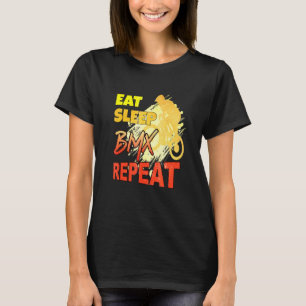 Eat Sleep Bmx Repeat Bicycle Bike Motocross T-Shirt