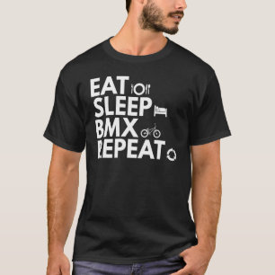 Eat Sleep Bmx Repeat Bicycle Motocross Ramps T-Shirt