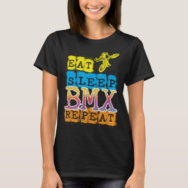 Eat Sleep BMX Repeat I Downhill I Children s BMX T-Shirt (Front)