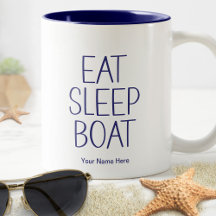 Eat Sleep Boat Funny Captain Fishing Humour