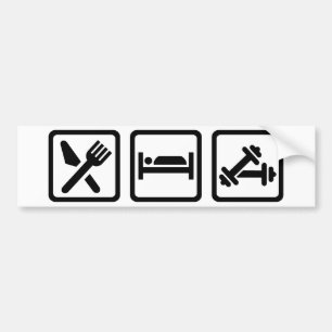 Eat Sleep Bodybuilding Bumper Sticker