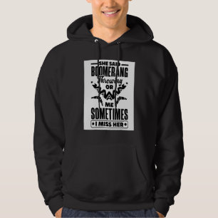 Eat Sleep Boomerang Repeat Boomerang Thrower Boome Hoodie