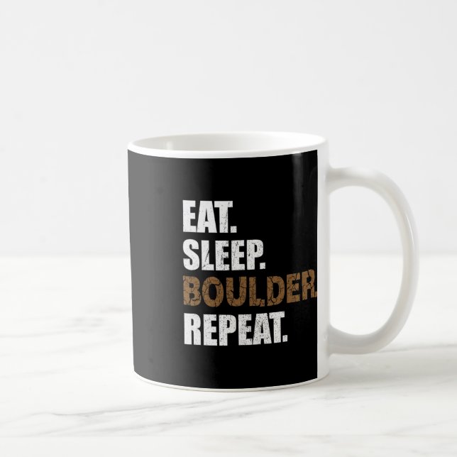 Eat Sleep Boulder Repeat Climbing Hall Climbing Sp Coffee Mug (Right)