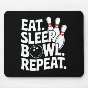 Eat Sleep Bowl Repeat 1 Mouse Pad