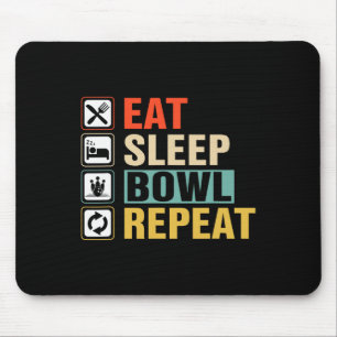 Eat Sleep Bowl Repeat 2 Mouse Pad
