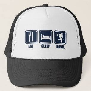 Eat Sleep Bowling Repeat Trucker Hat