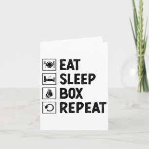 Eat Sleep Box Repeat Boxer Sports Strength Athlete Card