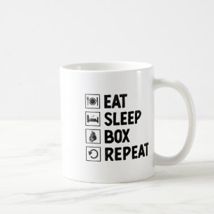 Eat Sleep Box Repeat Boxer Sports Strength Athlete Coffee Mug
