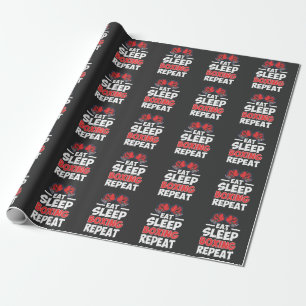 Eat Sleep Boxing Gloves Martial Arts Gift for Kids Wrapping Paper