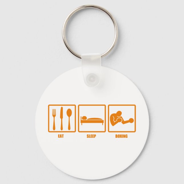Eat Sleep Boxing Key Ring (Front)