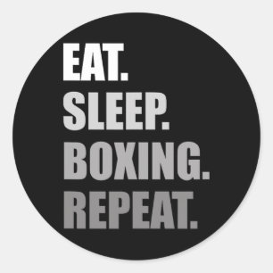 Eat. Sleep. Boxing. Repeat. Boxing Classic Round Sticker