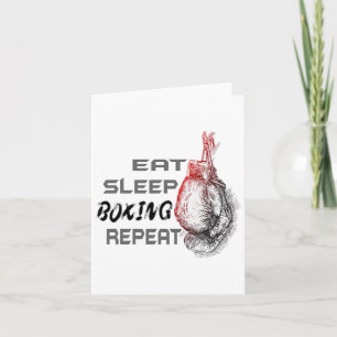 Eat Sleep Boxing Repeat Boxing Enthusiast Card