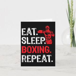 Eat Sleep Boxing Repeat Boxing Player Funny Card
