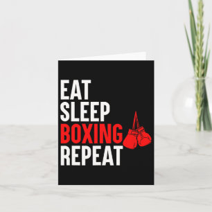 Eat Sleep Boxing Repeat Card