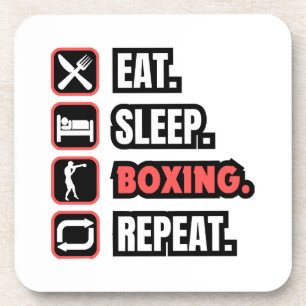 Eat Sleep Boxing Repeat Coaster