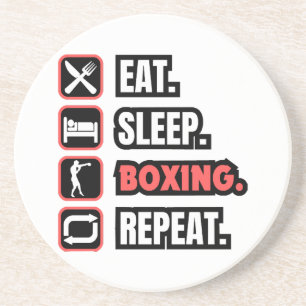 Eat Sleep Boxing Repeat Coaster