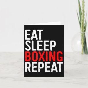 Eat Sleep Boxing Repeat Funny Boxer Shirt  Card