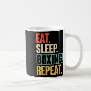 Eat Sleep Boxing Repeat - Funny Retro Vintage Boxi Coffee Mug